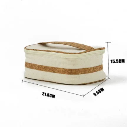 Hot Selling Sustainable Recycled Natural Cotton Canvas Jute Zipper Pouch Fashionable Small Travel Cosmetic Bag Pouch