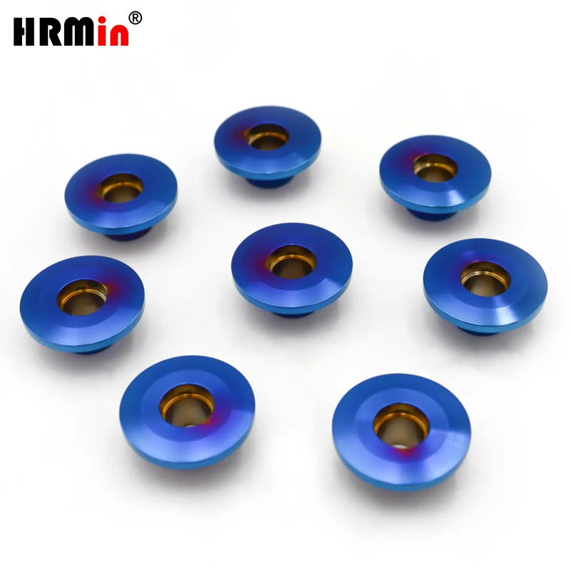 HRMin High Performance Blue Color Automobile Motorcycle Engine Intake Exhaust Valve Spring Gr.5 Titanium  Ti-6Al-4V Retainer