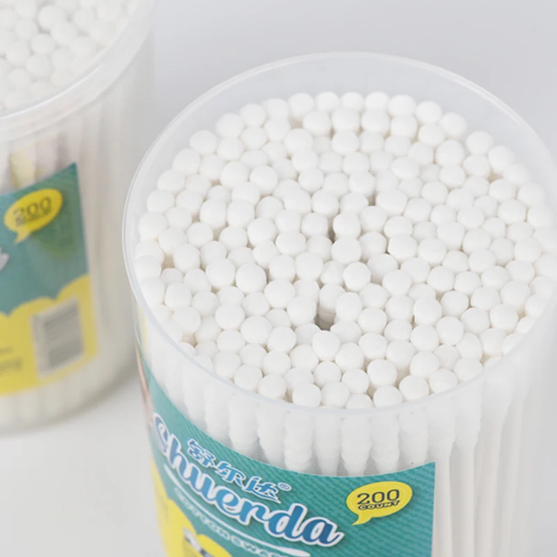 200 Safe Disposable Cotton Swabs Baby Daily Cleaning Cotton Swabs