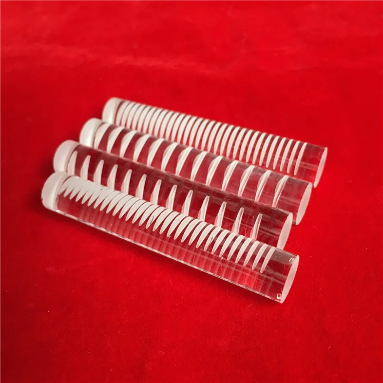 Прозрачный плавленый кварцевый стержень с канавками высокой степени очистки