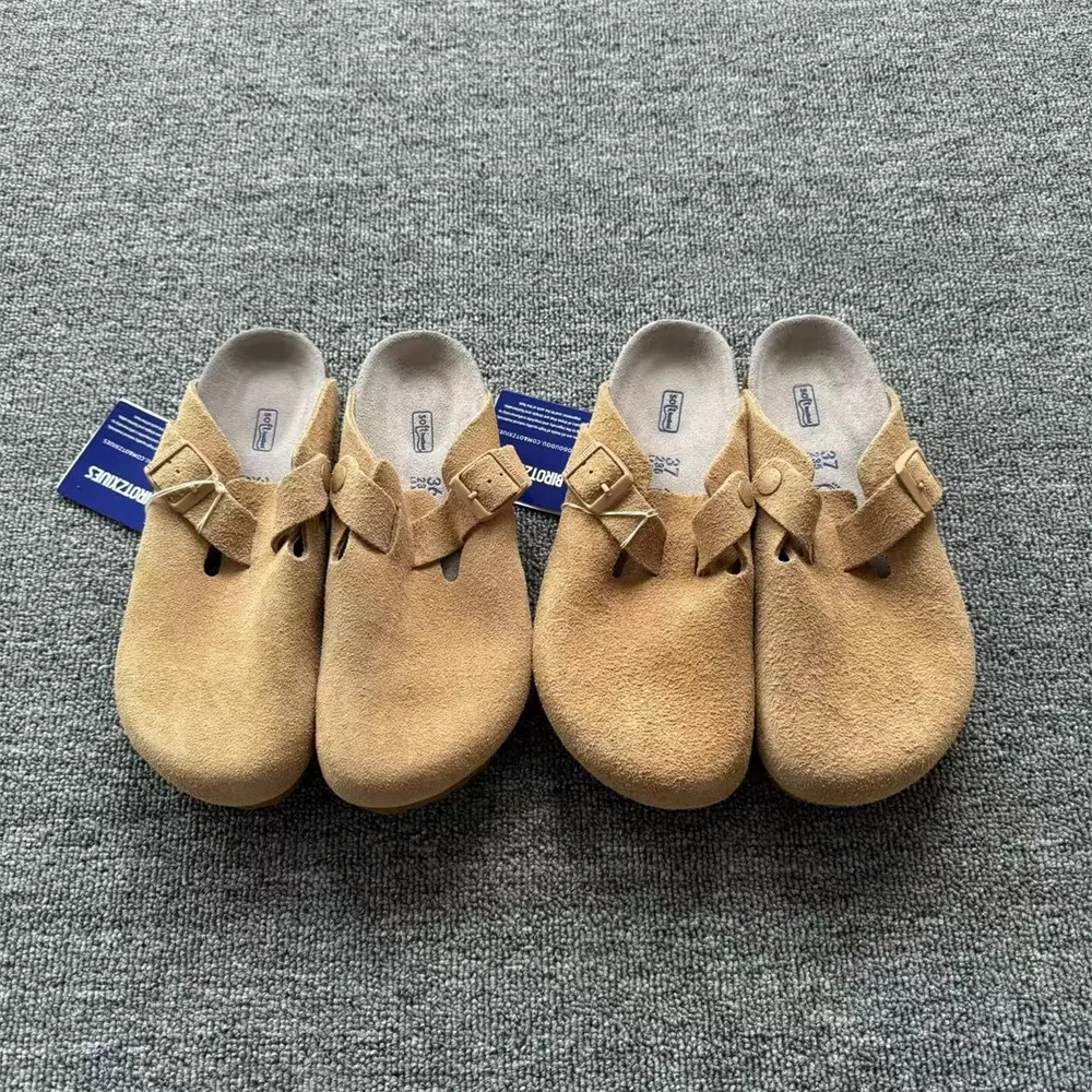 Autumn/Winter European Orders Burkon Shoes Autumn/Winter London Series All Inclusive Cork Flat Burkon Shoes