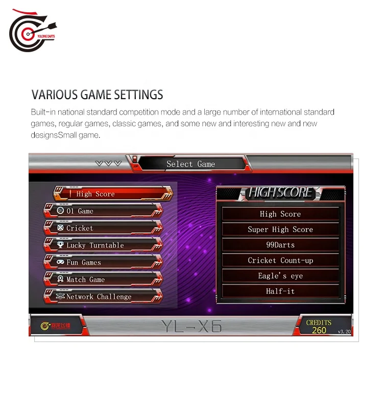 LED YL Dart Board Machine Video Capable Electronic Indoor Online Game Bar