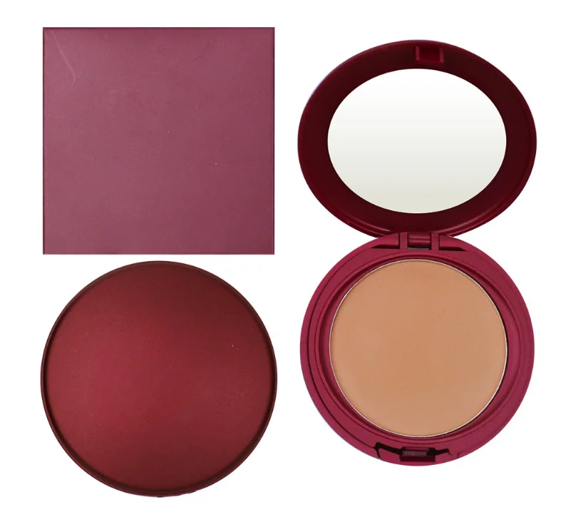 2023 New No Logo Vegan Private Label Full Coverage Waterproof Pressed Powder Long Lasting Foundation Powder 5 Colors Face Makeup