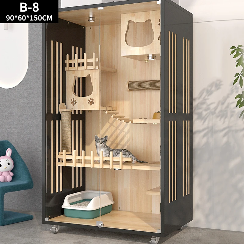 Multi-size Cat Delivery Room Pet Labor Room Waterproof Wooden Indoor Outdoor Pet House Cage Shelter Home Ys Wood Fashion Solid P