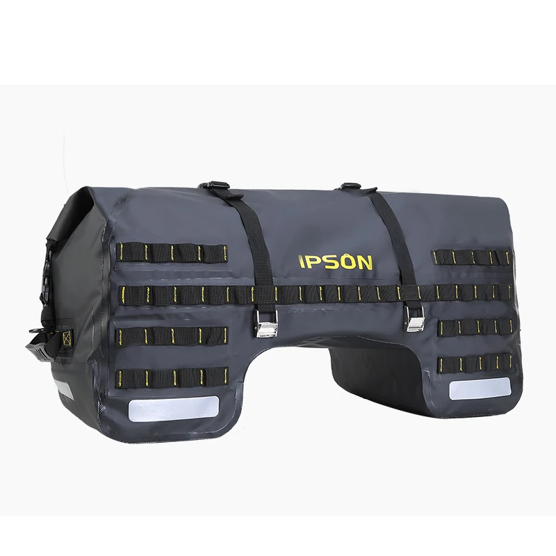 IPSON Waterproof Motorcycle  Bag  Roll Top  Motorcycle back seat bag Accept Customized  Logo
