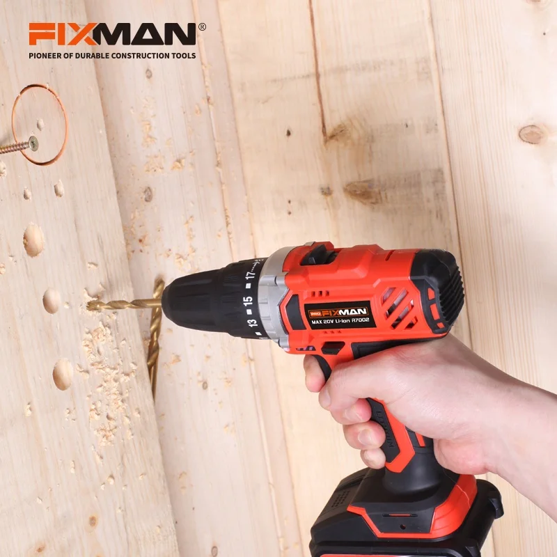 FIXMAN Professional 20V Electric Screwdriver Variable Speed Drill Cordless Drill Power Tools