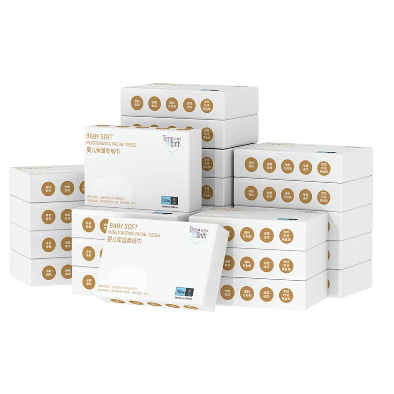 Royal Soft Tissue Baby moisturizing paper 100 pieces of mother and baby paper