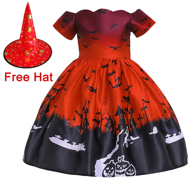 MQATZ Best Selling Halloween Cosplay Costume Applique Kids Party Dress For 2-8y Girl wear
