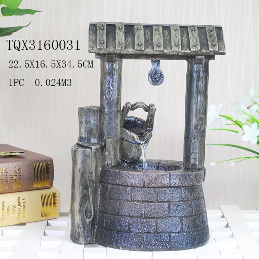 Handmade Polyresin Angel Baby Waterfall Fountain