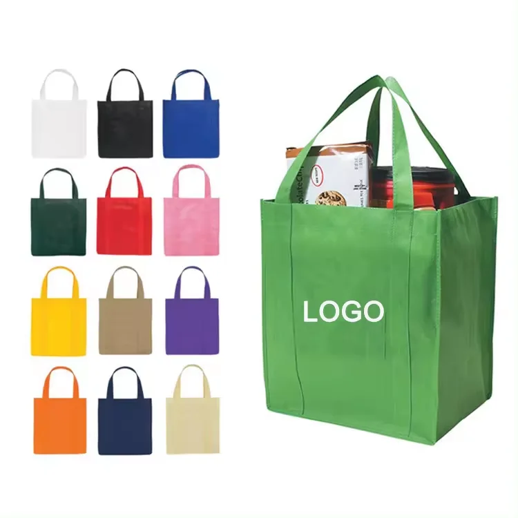 Factory Custom logo Eco Friendly High Quality Reusable Supermarket Shopping bag Non Woven t shirt bag