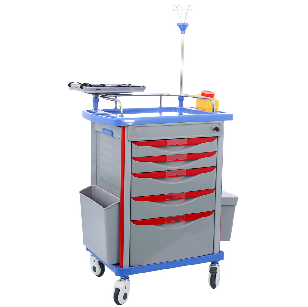 
TC4001B Silent Castors hospital emergency trolleys emergency cart 