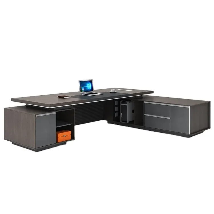 Распродажа меламиновая компьютерная современная мебель высокотехнологичный представительский l-образный роскошный офисный стол