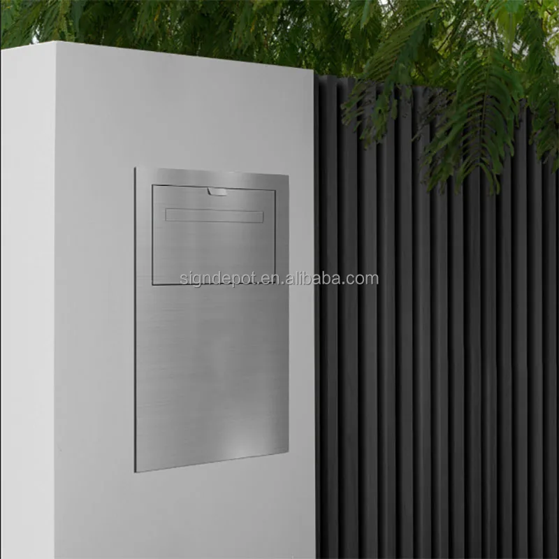 Stainless steel post box Wall mounted letter box newspaper mailbox for home