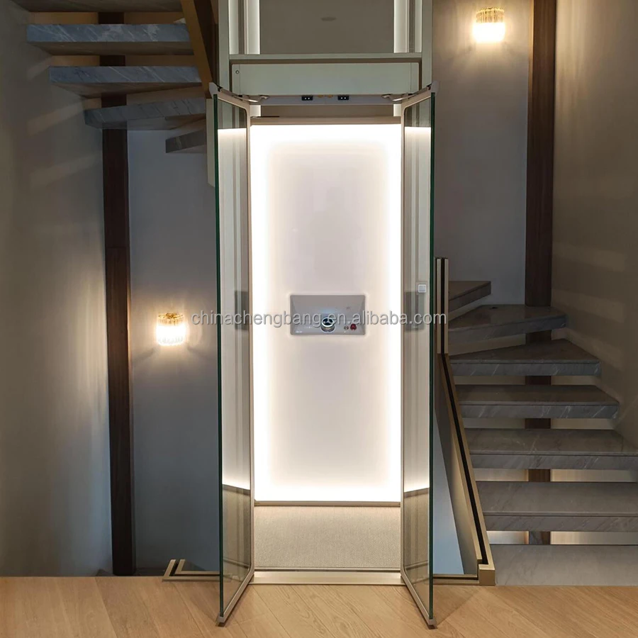 Уличный трехэтажный небольшой дом вилла подъемная стеклянная кабина гидравлический пассажирский домашний лифт жилые дома лифты на 2 человека