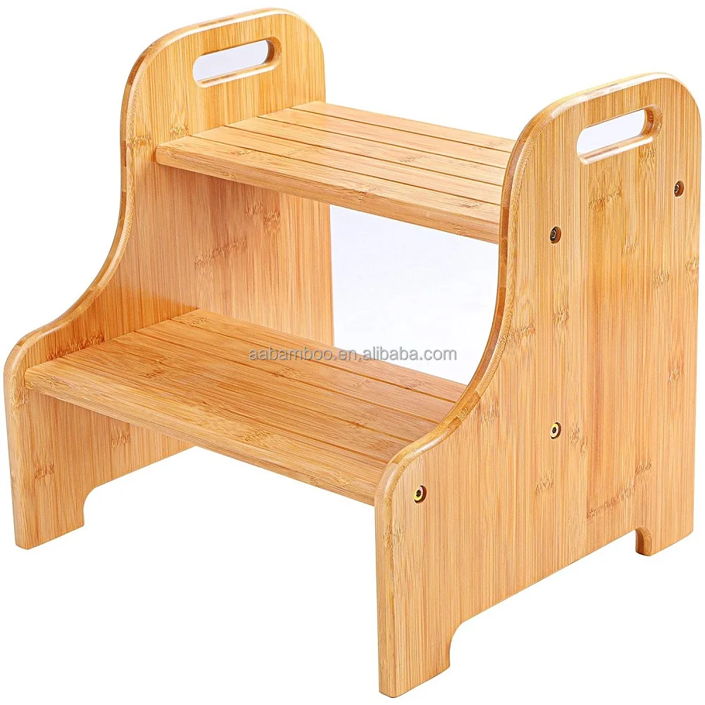 Bamboo wooden beach chair children step stool