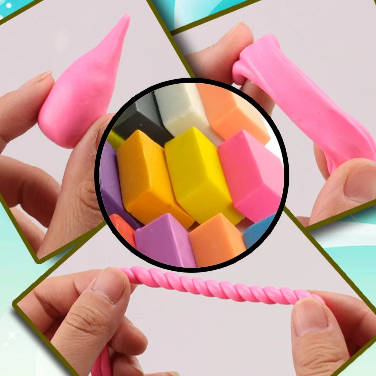 HEBEIER 50 ярких цветов стебель обучающий Diy формовочный набор невысыхающая глина для моделирования