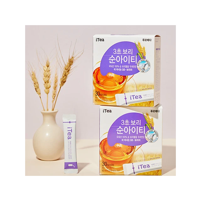 [PURUMEDA] ------ KOTRA Barley iTea 30T organic korean ingredient no dextrin no synthetic additives mix powdered