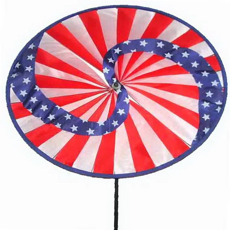 Spring tripe round law windmill for garden decoration