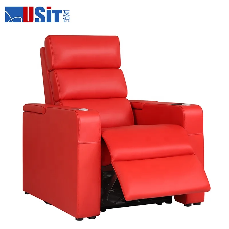 USIT UV-821ACustomized Top Genuine Leather Home Theater Power Headrest Seat Seating Home Theater Electric Recliner