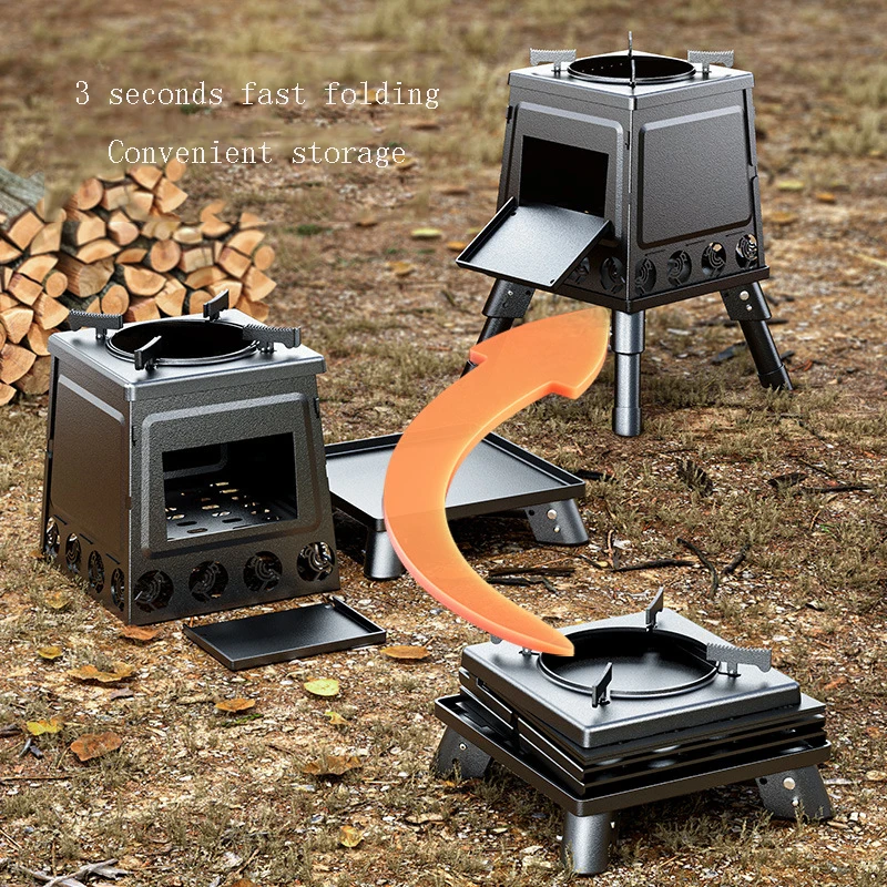 JOY Wholesale Firewood Stove Outdoor Portable Camping Cookware Picnic Folding Stove