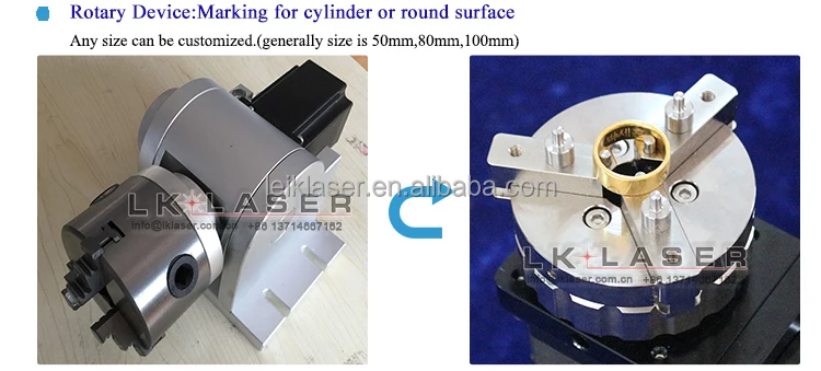 20w 30w 50w JPT  Raycus Max IPG Source Metal  laser marker Cup Coating Aluminum Rotary fixture Fiber Marking Machine