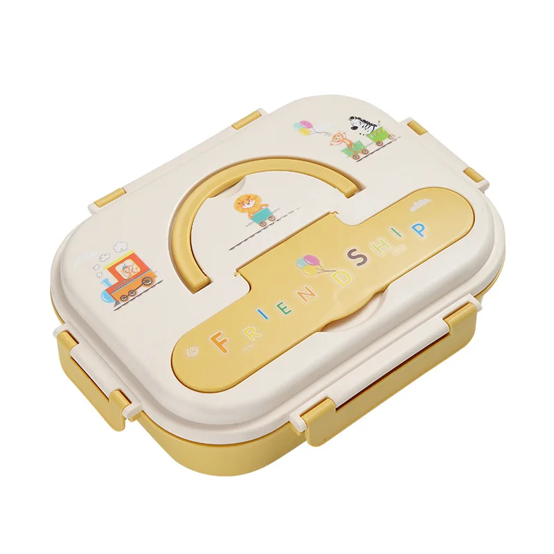 304 stainless steel insulated lunch sheet box lunch box bulk food container student and children cartoon compartment lunch box