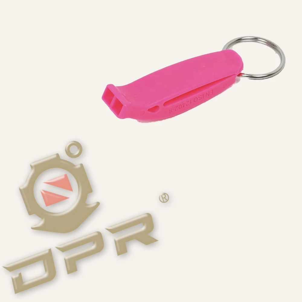 DPR Brand scuba diving safety whistle with split ring or rope all colors
