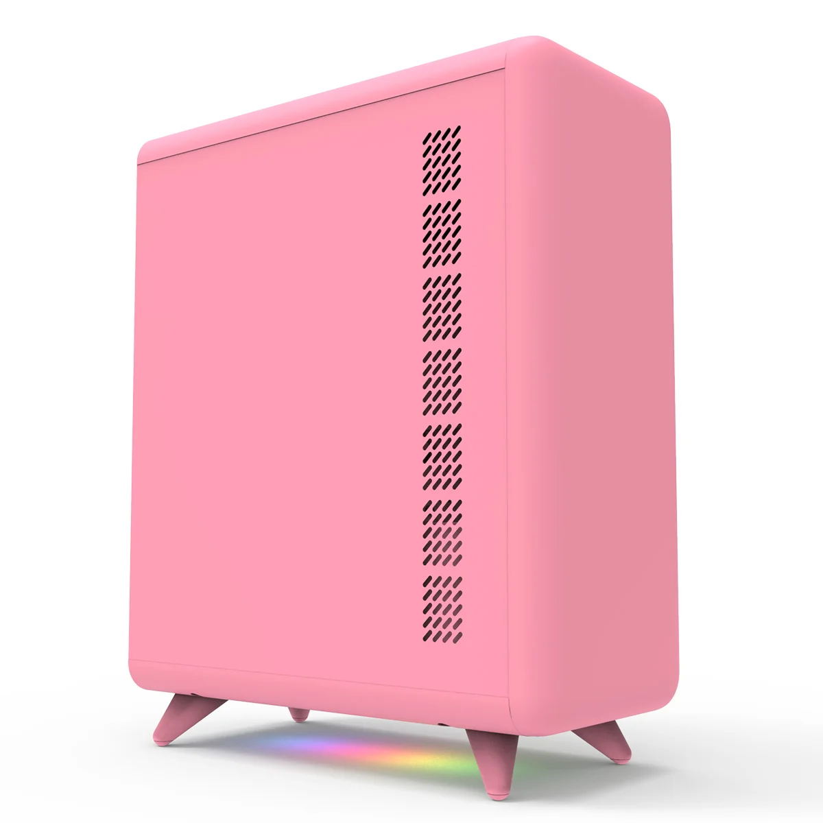 Лидер продаж, недорогой пользовательский игровой чехол с принтом ARGB Sync Light Strip Mid-tower Pink ATX