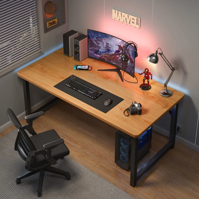 Rental home office student simple study writing game thickened steel frame table