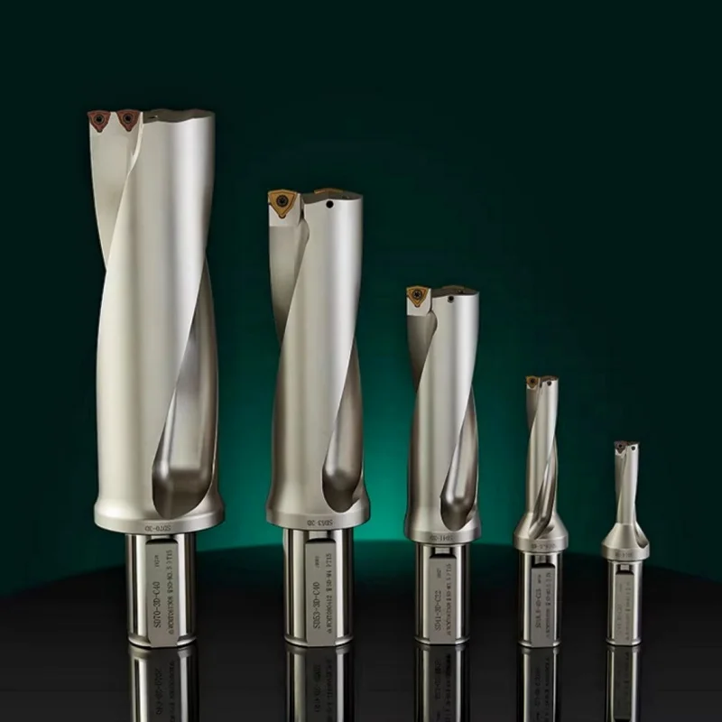 7D 8.5D Dual Gun Drills 12.5mm-52mm Crown Drill Rod Replaceable Insert  Drill Tip