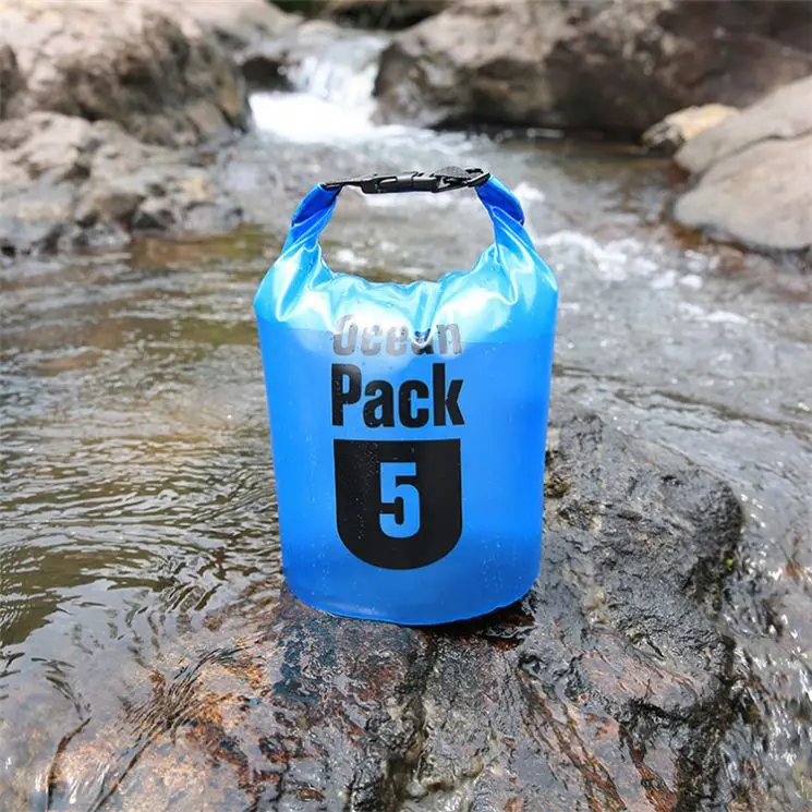 Premium Waterproof Dry Bag Transparent 10 & 20 Liter Floating Dry bag Sack for Water sports - Shoulder Strap - Keeps Gear Dry