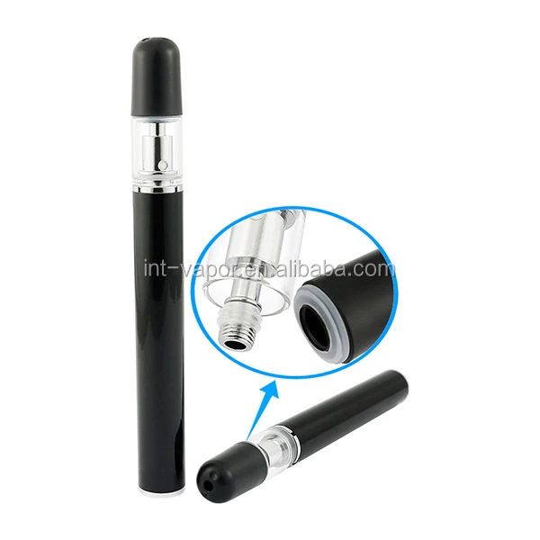 No Wick Thick Oil Disposable Oil Pen Slim Glass 0.3 .5ml Tank Ceramic Mouthpiece disposable vape pen