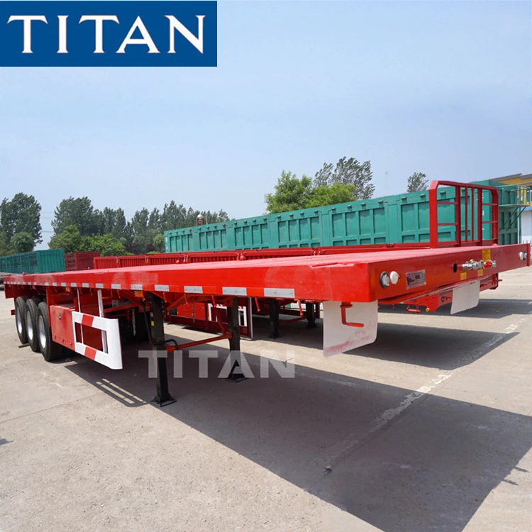  Автомобиль TITAN-40 футов-60 футов контейнерная транспортировка полуприцеп шарнирный 40-футовый платформа грузовик прицеп Сделано в