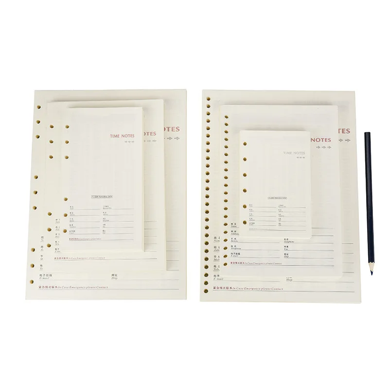 Wholesale Luxury Writing Notebook File Folder Bookbinding 100gsm Paper with High-Level Custom 100 200 500 Sheets with Ring Hole