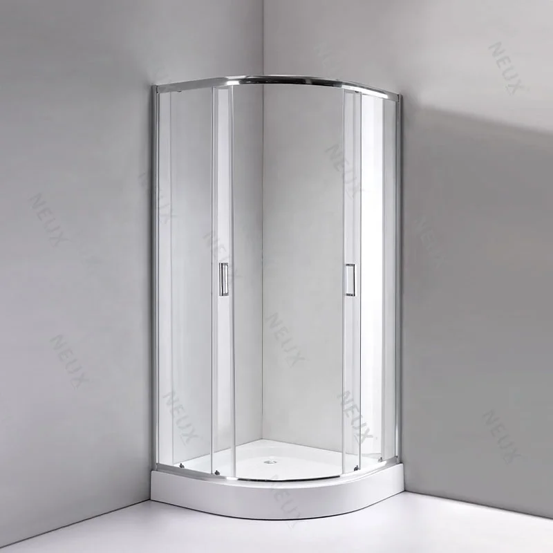 Hot Sale Bathroom Sector 5mm Tempered Sliding Door Shower Room Corner Shower Cabin With Tray
