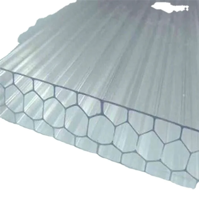 honeycomb hollow polycarbonate sheet for building roofing/ polycarbonate hollow sheet for greenhouse