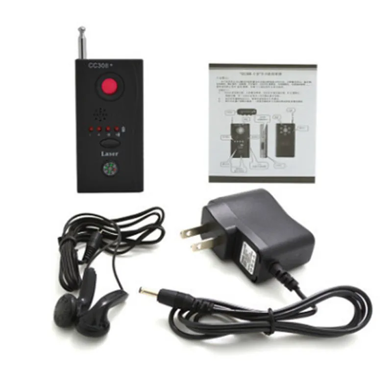 CC308+ Bug Detector EU Power Adapter Anti Rf Spy Mini Wireless Signal  Hidden Camera Detector