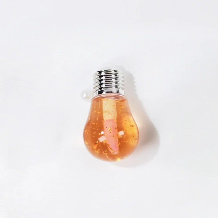 Mini light bulb lip gloss liquid lipstick lip care transparent fruit flavor lip oil no logo Makeupwholesale