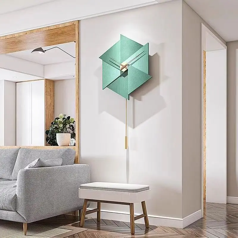 100X51cm Personality fashion creative network red atmosphere Nordic living room hotel gallery light luxury decorative wall clock