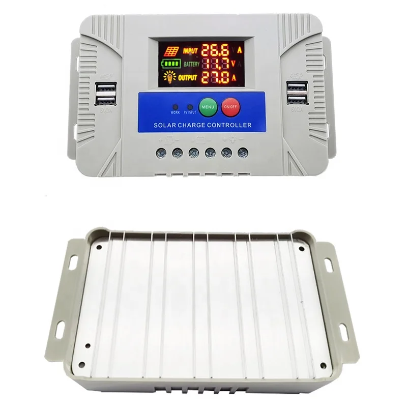 Factory Automatic Solar Charge Controller PWM 10A-60A Charger Regulator 12V 24V 36V 48V Lighting Control Application System