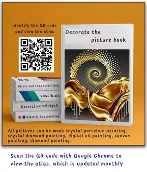 Modern Simple Living Room Decorative Painting Crystal Porcelain Painting Wall Art LED Light Painting Home Decoration