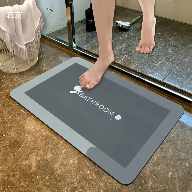 Супер Впитывающий Коврик для ванной в американском стиле, мягкий диатомитовый коврик для ванной, резиновый станок, для ванной комнаты с массивным волнистым узором