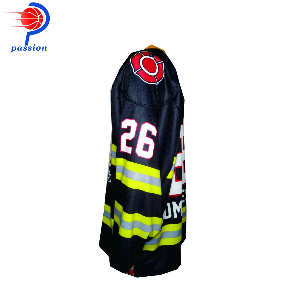 Top quality sublimated  customized designs logos and best custom material ice hockey jersey