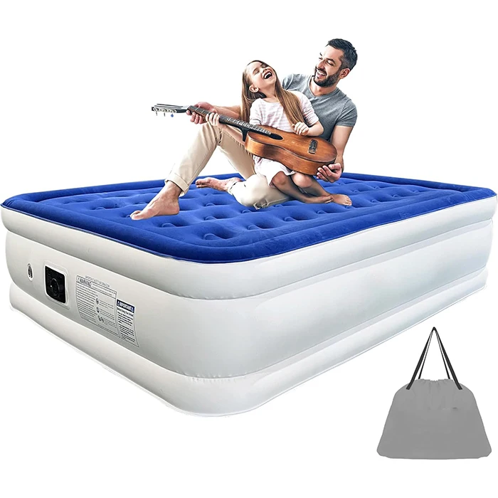 Hypo-Allergenic Luxury Outdoor Home Automatic Inflatable Bed Mattress Air Bed With Built In Pump Air Mattress