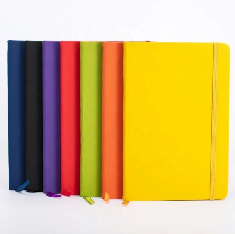 Wholesale A4 A5 A6 notebook hardcover black leather journal notebooks custom printed hardcover pu leather notebook