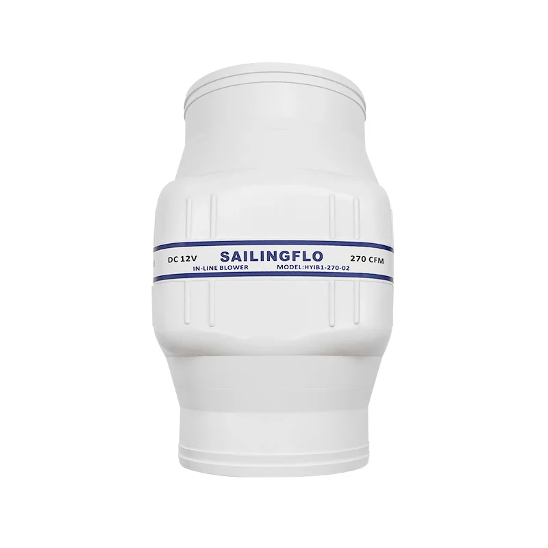 SAILINGFLO Electric 12V 4' 270CFM  In-line Axial Fans Centrifugal bilge Fan Blower