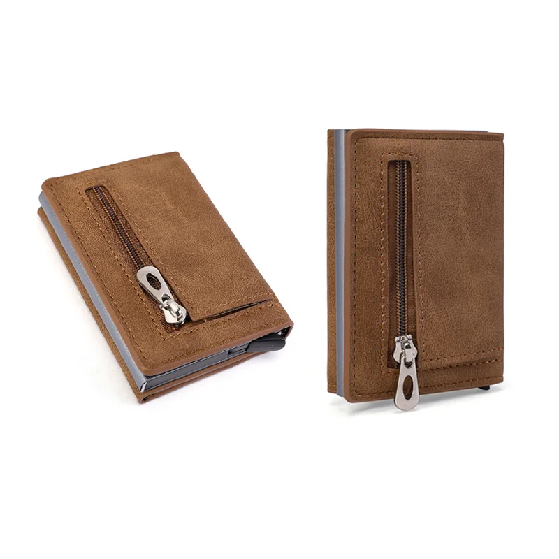 Ready Stock Minimalist PU Leather Men RFID Blocking Wallet Designers Label Men  Pop Up Smart Wallet