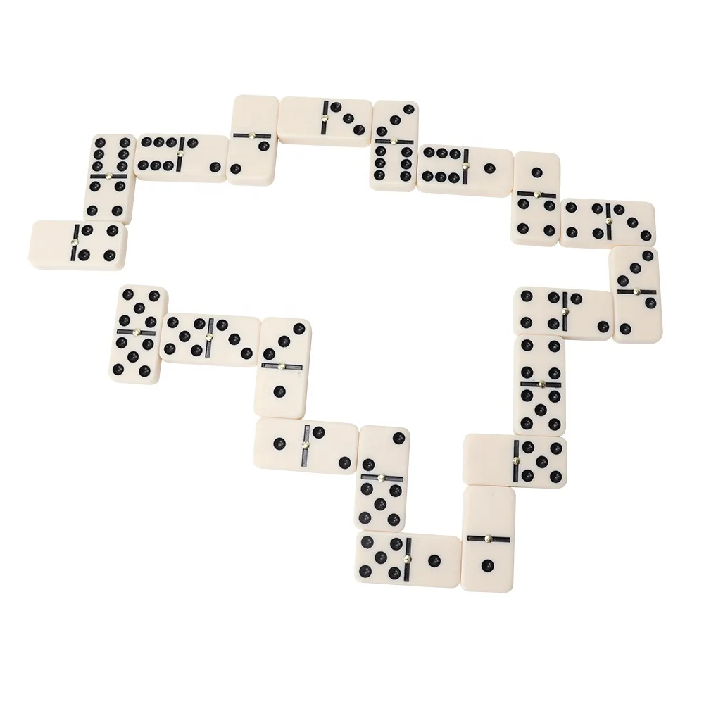 Professional factory double six dominoes game set custom your logo on domino for adults kids indoor table game