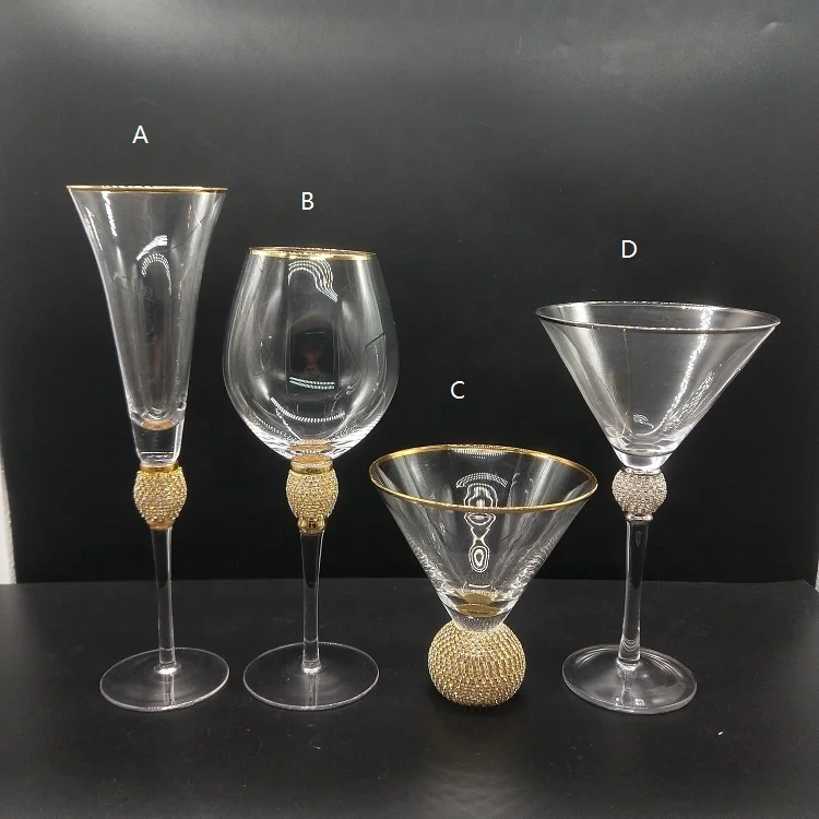 13oz/400ml Clear Crystal  stem wine glass  with skeleton base glassware for Halloween for Halloween