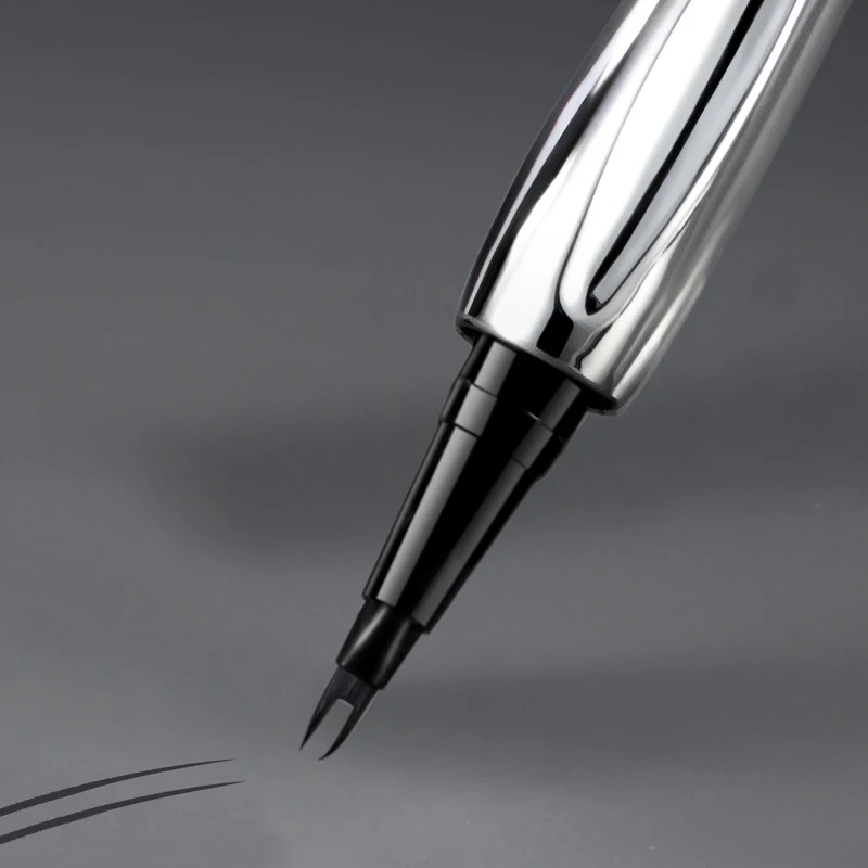 Private Label Eyebrow Pen Slim 2 Fork Nib Professional Waterproof Long Lasting Fast Dry Liquid Positioning Eyebrow Pencil